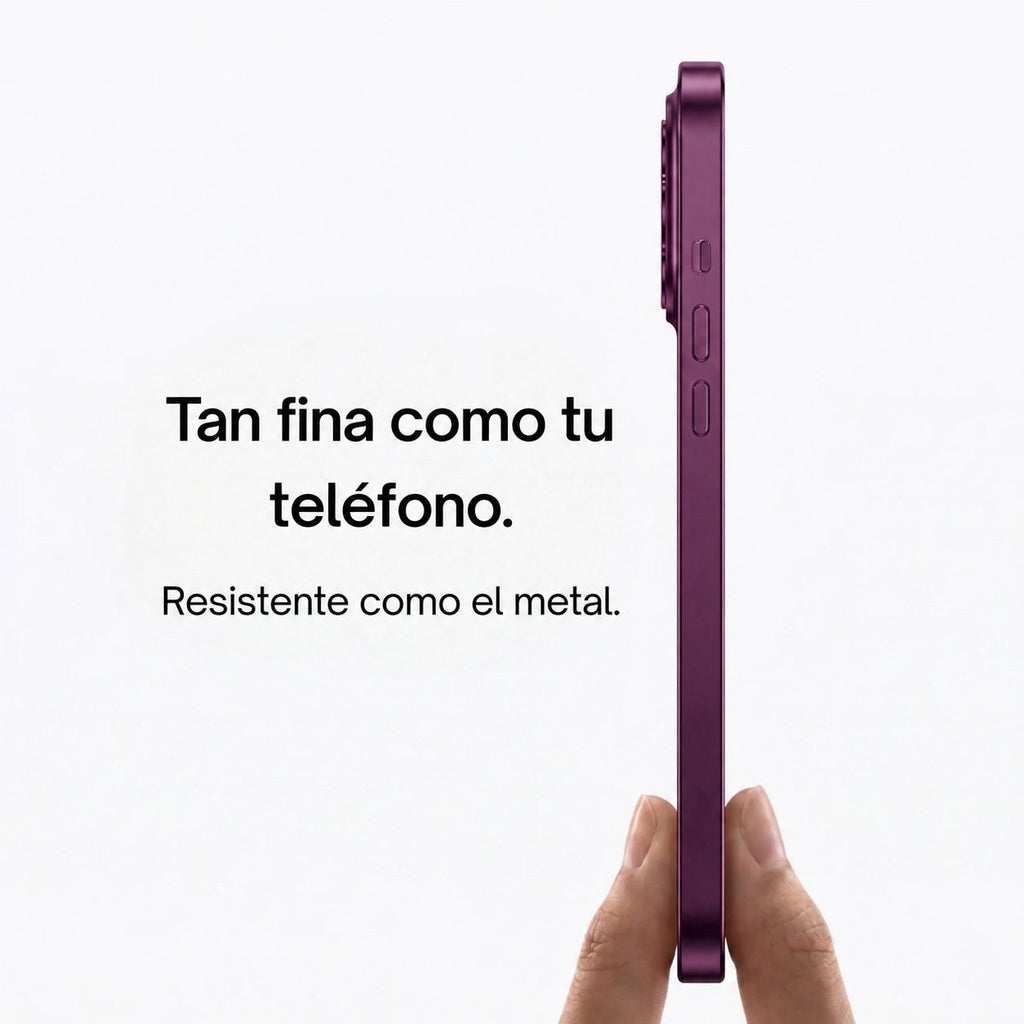 Funda Metálica para iPhone con Protección de Cámara