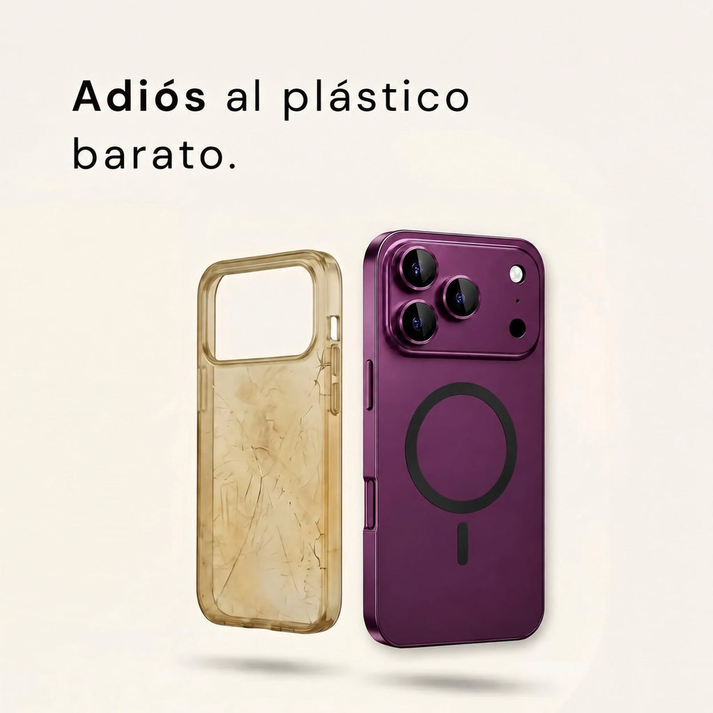 Funda Metálica para iPhone con Protección de Cámara